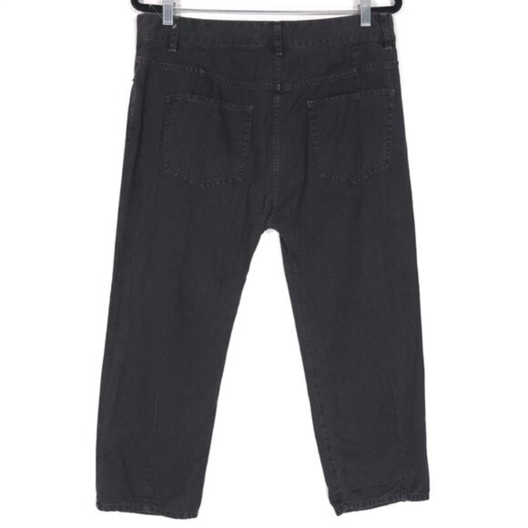 NILI LOTAN‎ Women’s Linen Blend Cropped Jeans Button Fly Size 6 Altered 34x22 - Picture 2 of 10